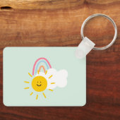 水彩宝虹と太陽 キーホルダー (正面)