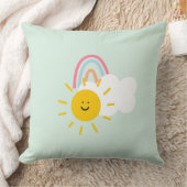 水彩宝虹と太陽 クッション (ブランケット)