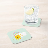 水彩宝虹と太陽 ペーパーコースター (インサイチュ)