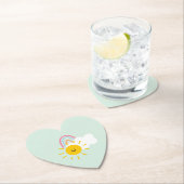 水彩宝虹と太陽 ペーパーコースター (インサイチュ)