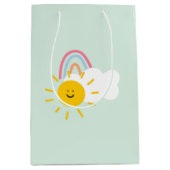 水彩宝虹と太陽 ミディアムペーパーバッグ (正面)