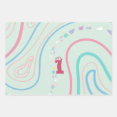 水彩宝虹と太陽 ラッピングペーパーシート (正面2)