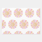 水彩宝虹と太陽 ラッピングペーパーシート (正面2)