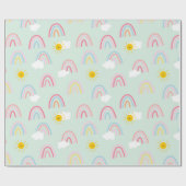 水彩宝虹と太陽 ラッピングペーパー (フラット)