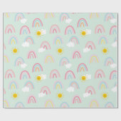 水彩宝虹と太陽 ラッピングペーパー (フラット)