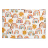 水彩宝虹と太陽 枕カバー (裏面)