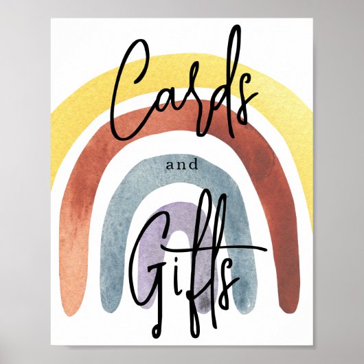 水彩宝虹のカードとギフトポスター ポスター (正面)