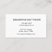 水彩家具修復リフィニッシングホーム 名刺 (裏面)