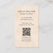 水彩寺日本のさくらんぼ花 名刺 (裏面)