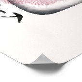 水彩寺日本の桜花 ポスター (角)