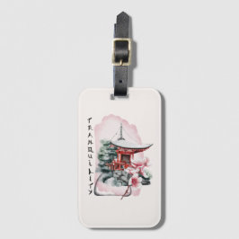 水彩寺日本の桜花 ラゲッジタグ