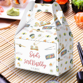 水彩寿司と刺身任意の年齢誕生日 フェイバーボックス