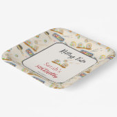 水彩寿司と刺身任意の年齢誕生日 ペーパープレート (傾斜あり)