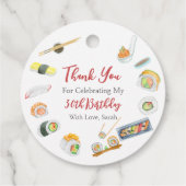 水彩寿司と刺身誕生日ありがとう フェイバータグ (裏面)