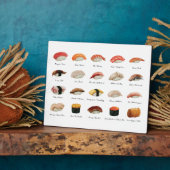 水彩寿司チャート天板 フォトプラーク (側面)