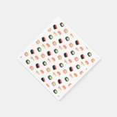 水彩寿司パーティー火鉢寿司 スタンダードカクテルナプキン (角)