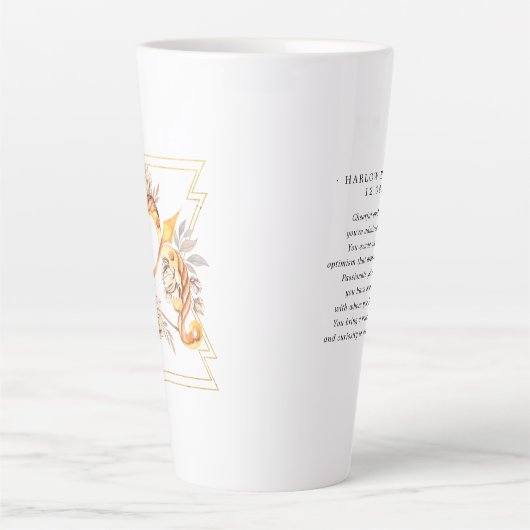 水彩射手座星占い〔占星術の〕十二宮図 |モノグラム カフェラテマグ (正面)