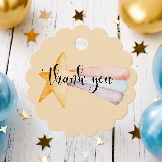 水彩射撃、 発砲スター&レインボーテール フェイバータグ