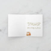 水彩小さなかぼちゃの赤ちゃんシャワー サンキューカード (内部)