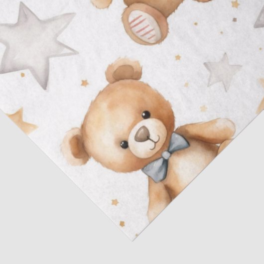 水彩小さなかわいいクマのスター子供部屋 薄葉紙 (詳細)