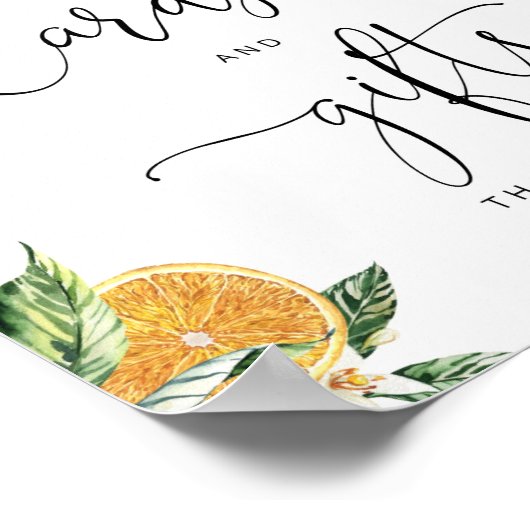 水彩小さなかわいこちゃんカードとギフトポスター ポスター (角)