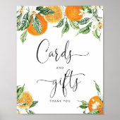 水彩小さなかわいこちゃんカードとギフトポスター ポスター (正面)