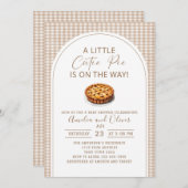 水彩小さなかわいこちゃんパイが途中ベビーs 招待状 (正面/裏面)