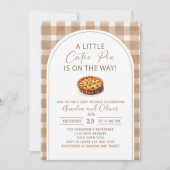 水彩小さなかわいこちゃんパイが途中ベビーs 招待状 (正面)