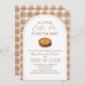 水彩小さなかわいこちゃんパイが途中ベビーs 招待状 (正面/裏面)