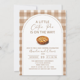 水彩小さなかわいこちゃんパイが途中ベビーs 招待状