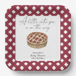 水彩小さなかわいこちゃんパイ赤ちゃんシャワー ペーパープレート