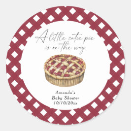 水彩小さなかわいこちゃんパイ赤ちゃんシャワー ラウンドシール