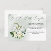 水彩小さなカボチャの本のリクエストの挿入カード エンクロージャーカード (正面/裏面)