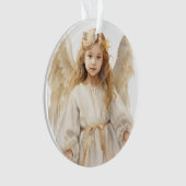 水彩小さな女の子天使 オーナメント (正面)