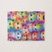 水彩小さな猫 ジグソーパズル (横)