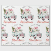 水彩小さな町のクリスマス ラッピングペーパー (フラット)