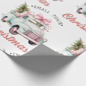 水彩小さな町のクリスマス ラッピングペーパー (角)