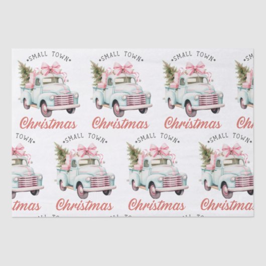 水彩小さな町のクリスマス 薄葉紙 (正面)