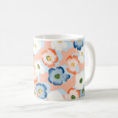 水彩小さな花:ヴィンテージ模様 コーヒーマグカップ (正面右)