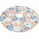 水彩小さな花：ヴィンテージ模様 ブラッシュドポリエステルツリースカート (アングル)