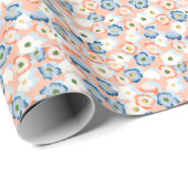 水彩小さな花：ヴィンテージ模様 ラッピングペーパー (ロールコーナー)