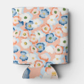 水彩小さな花：ヴィンテージ模様 缶クーラー (裏面)