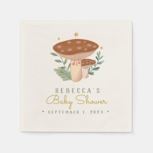 水彩小さな赤いキノコのナプキン スタンダードカクテルナプキン