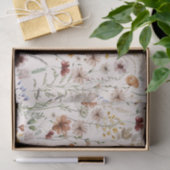 水彩小さな開花ボホフローラルパターン 薄葉紙 (ギフト)