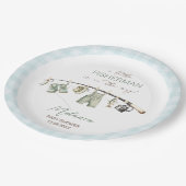 水彩小漁師の赤ちゃんシャワー ペーパープレート (アングル)