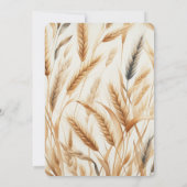 水彩小麦エレガント素朴秋の結婚式 招待状 (裏面)