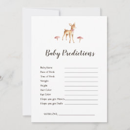 水彩少女の鹿の白い赤ちゃんシャワー予測