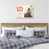 水彩少女パパ父の日写真 キャンバスプリント (インサイチュ (寝室))