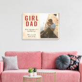 水彩少女パパ父の日写真 キャンバスプリント (インサイチュ (リビング))