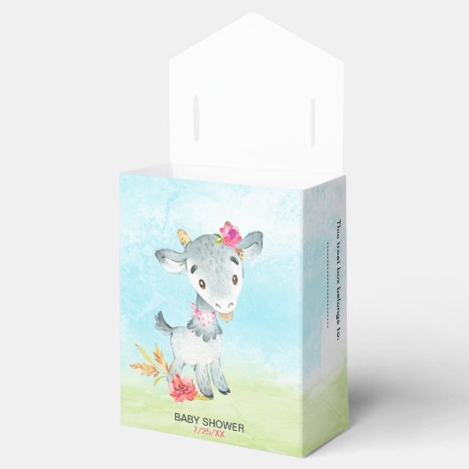 水彩少女ヤギ赤ちゃんシャワーファーム フェイバーボックス (オープン)